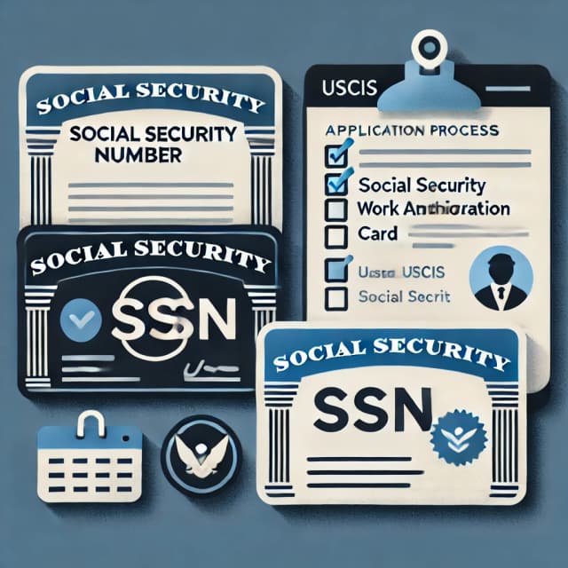 Apply for a Social Security Number (SSN) and Work Authorization Card Icon